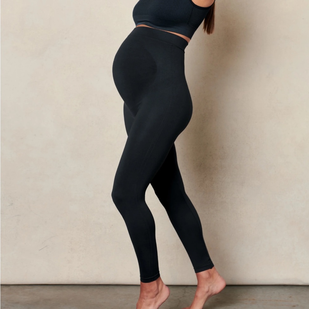 BLANQI Full-Length Black Everyday Maternity Belly Support Leggings
